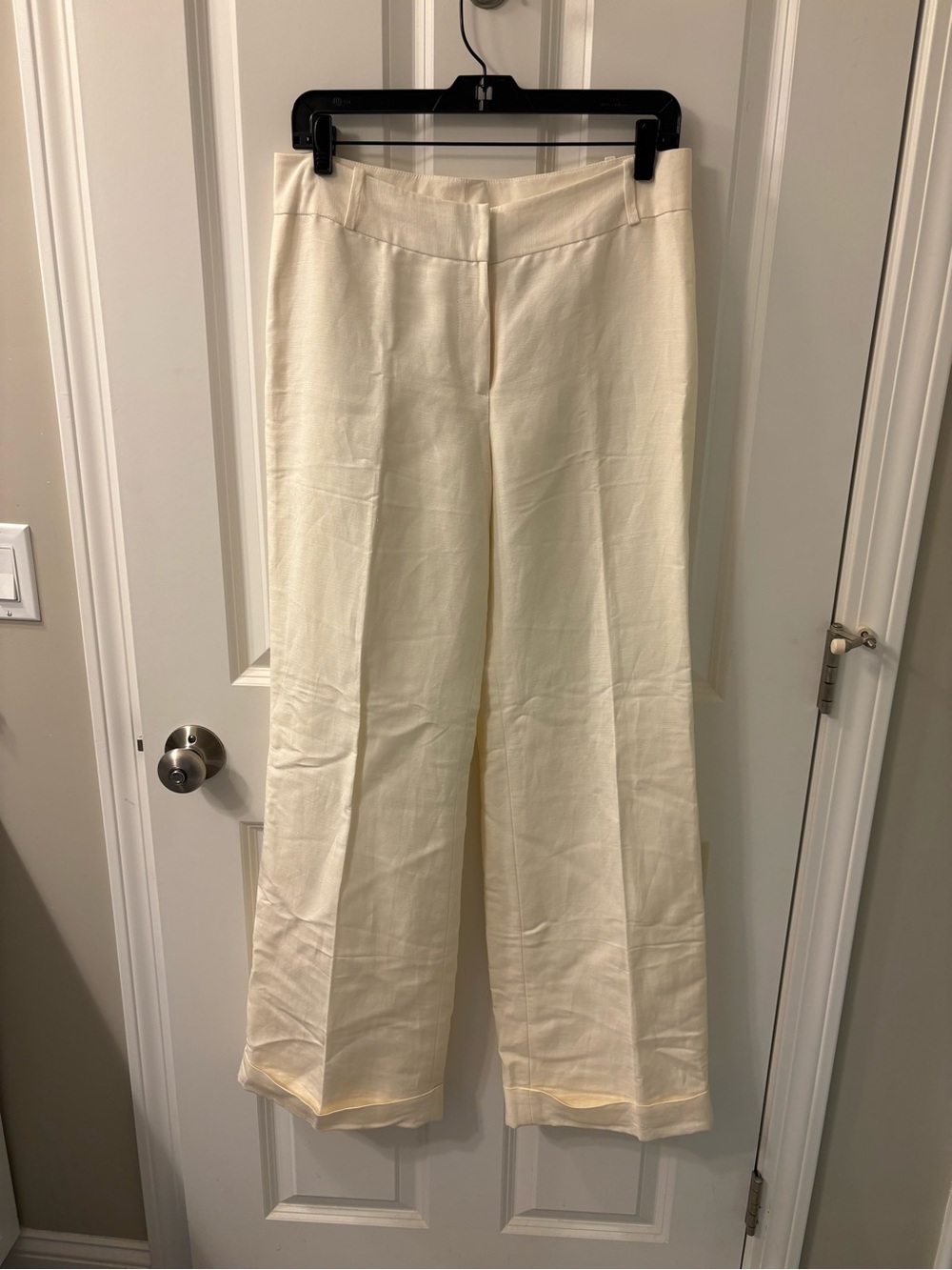 Anne Klein Cream Wide-Leg Dress Pants